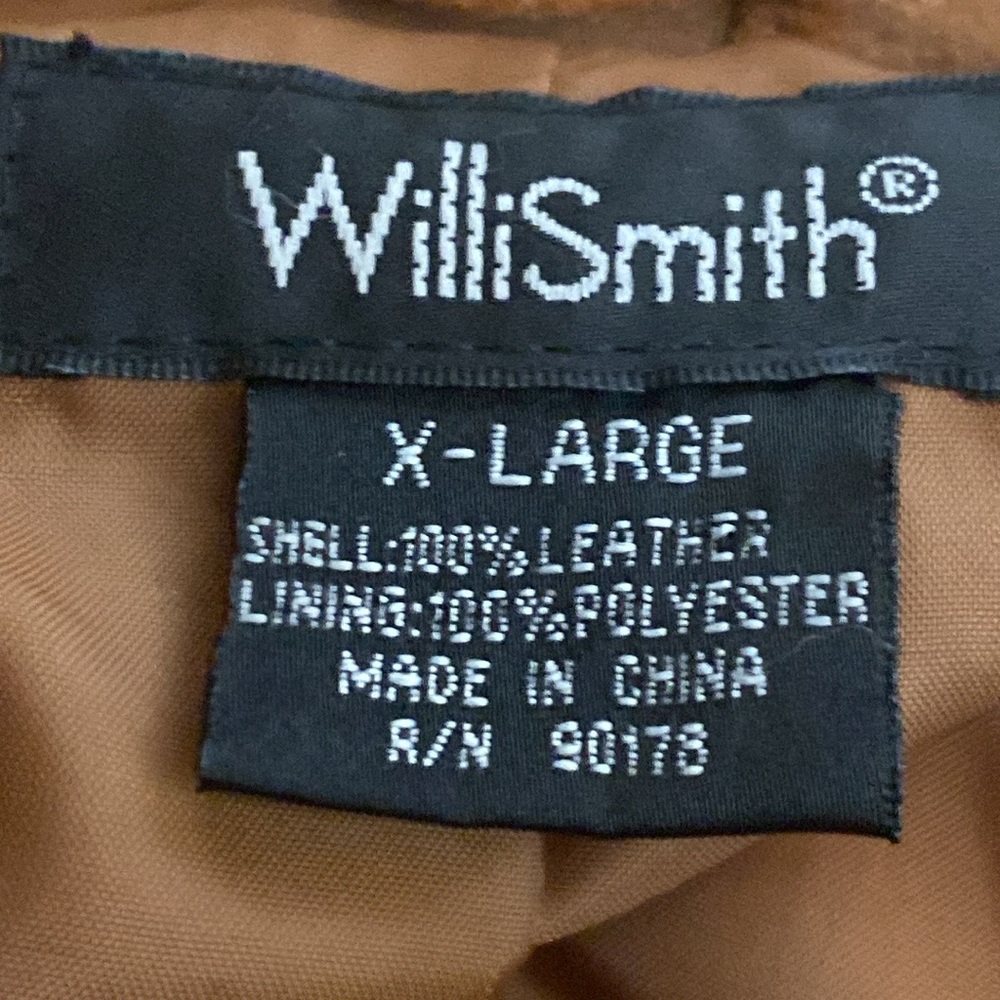 Vintage Willi Smith Leather Jacket W/Woven details Pattern Women's X-Large - Picture 5 of 8
